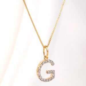 Amour Diamond Initial Pendant