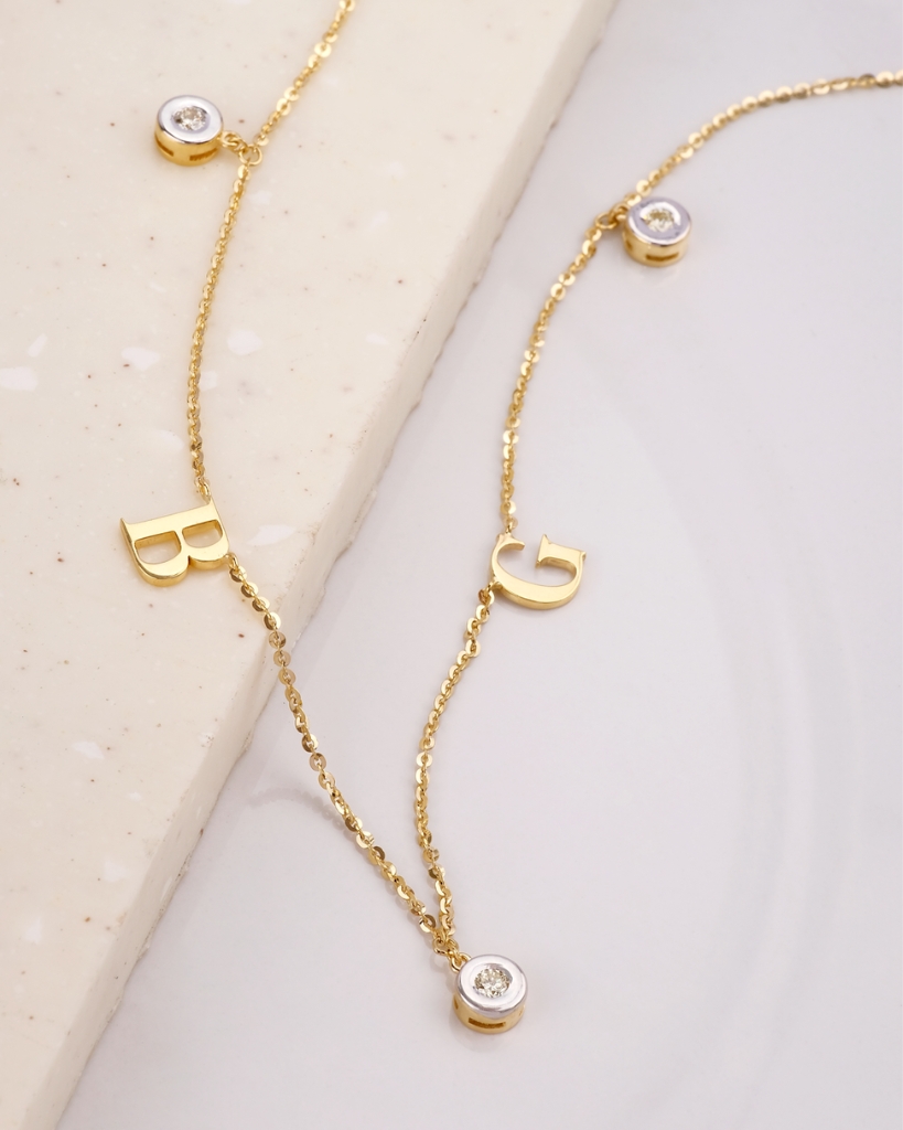 Two Initial Necklace Double Initial Necklace 2 Initial Necklace Gold  Multiple Initial Necklace 3 Initial Necklace Gold Initial Necklace Disc -  Etsy Norway