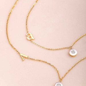 Brilliance Single Initial Necklace